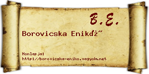 Borovicska Enikő névjegykártya